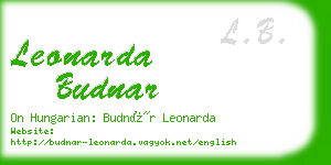 leonarda budnar business card